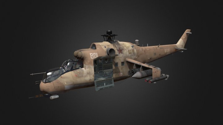 Large Helicopter 3D Model