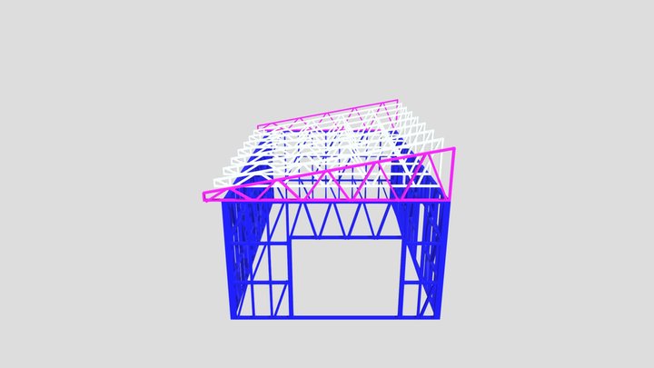 Гараж 5x8x3 3D Model