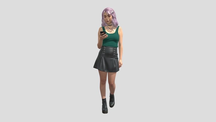 Lilac-Haired Fashionista – Free 3D Model STL