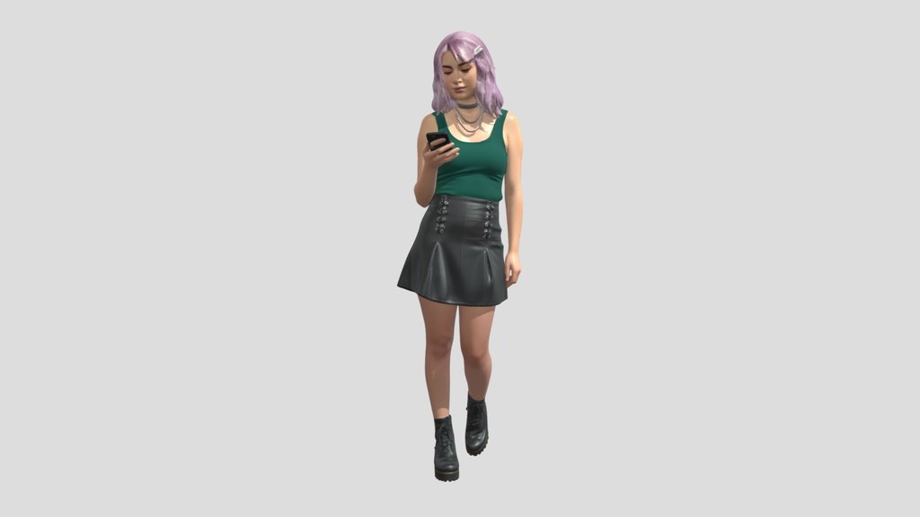 Lilac-Haired Fashionista