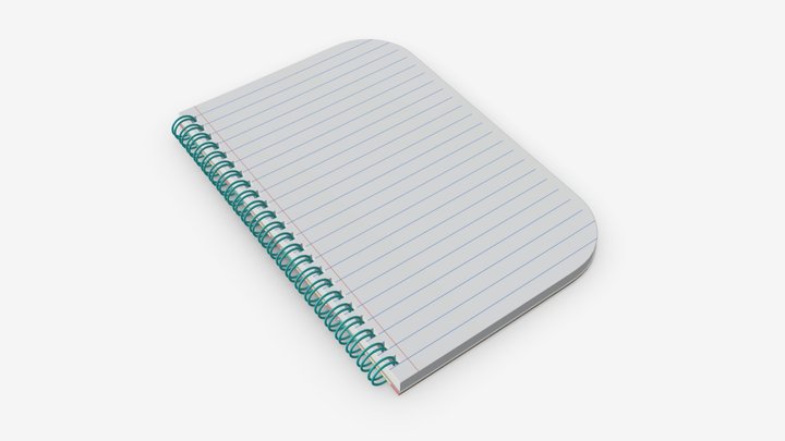 Notebook with spiral 05 flipped 3D Model