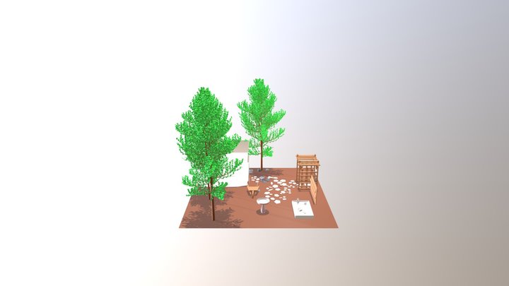 Garden curveless 3D Model