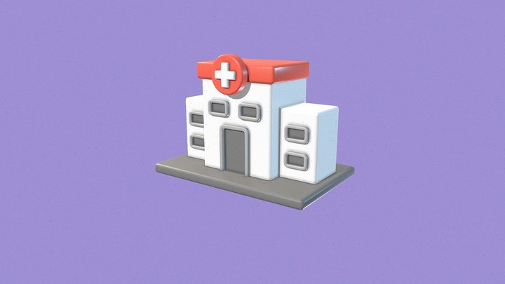 lowpoly Hospital 3D Model