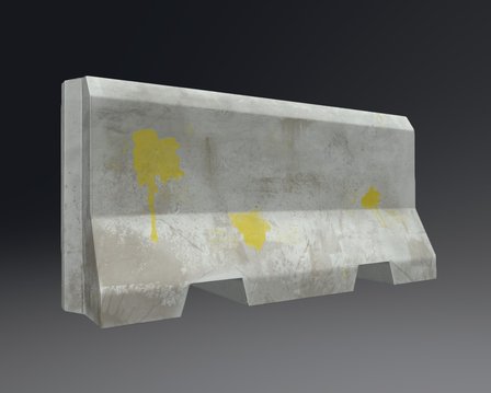 Concrete Barrier 3D Model