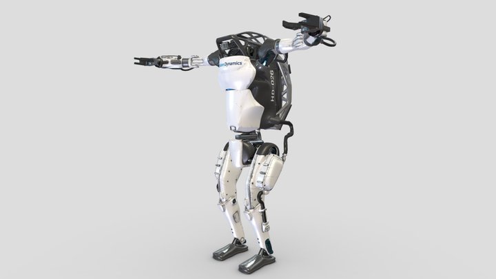 Robot Random Dynamics 2023 Atlas full rigged 3D Model