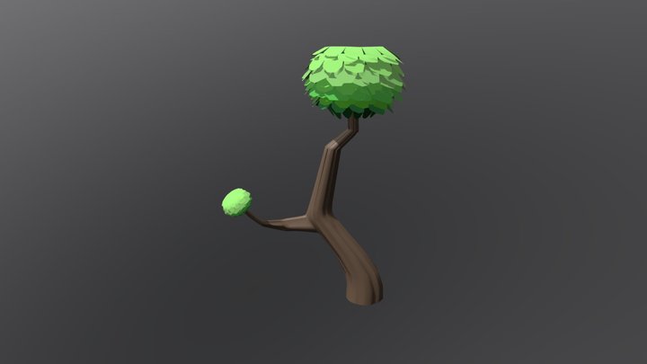 Tree3Low-Poly Stylized Tree 3D Model