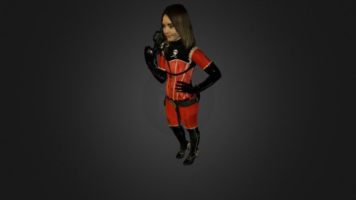 Wembley Andrea Cosplayer 3D Model