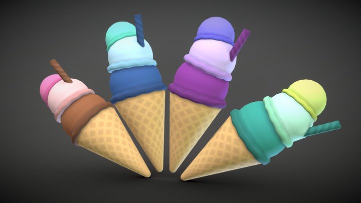 Ice Cream 01 (Sweet Pack #01) 3D Model