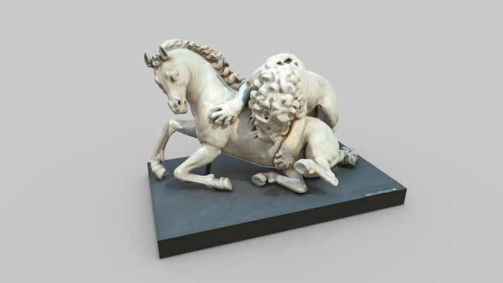 Lion And Horse Statue – Modello 3D gratuito STL