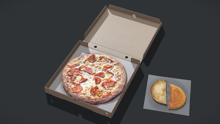 Perfect Pizza Box 3D Model