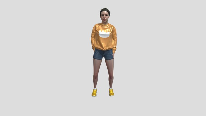 Character animated 3D Model