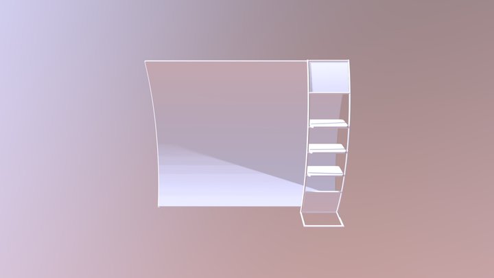 10ft x 8ft Formulate Master VC10 Backwall 3D Model