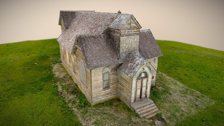 Old LDS Church Ovid Idaho 3D Model