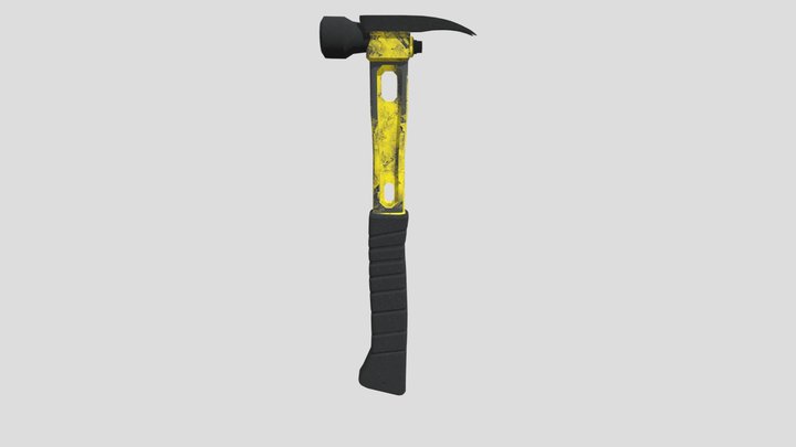 Weathered Roofing Hammer 3D Model