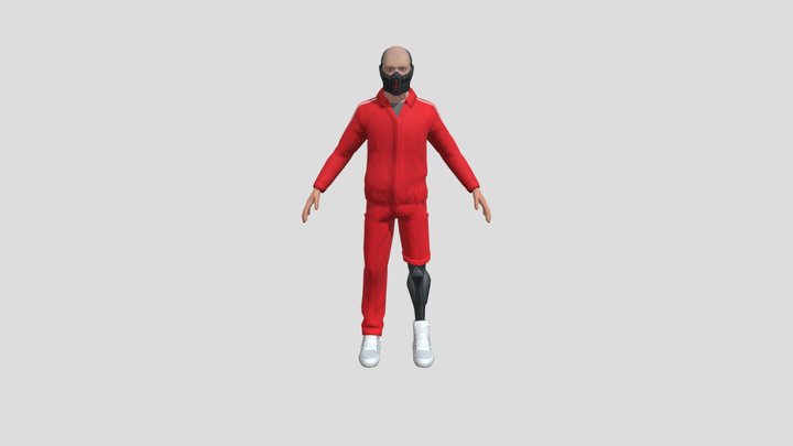 Avatar CyberPunk Gopnik 3D Model