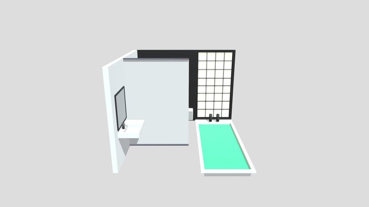 Minimal 3d Bathroom Interior 3D Model