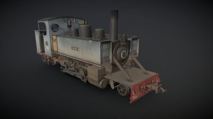 WWI Trench Locomotive 3D Model
