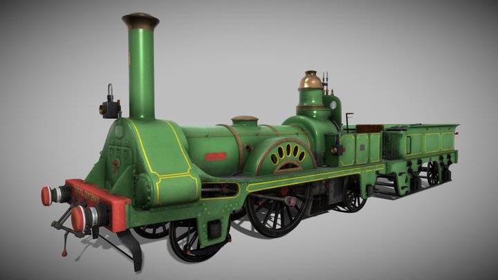 Locomotora Mataró, Tren del Centenari 3D Model
