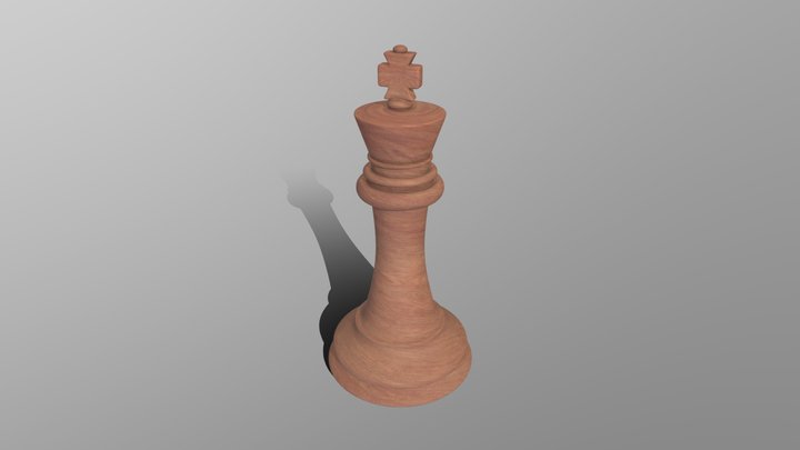King Chess Piece 3D Model