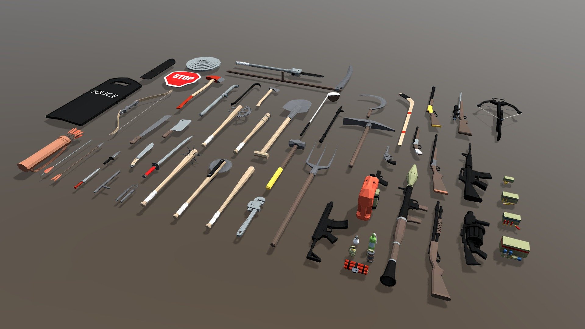 Free CC0 Weapons Pack 002- In Case Of Zombies