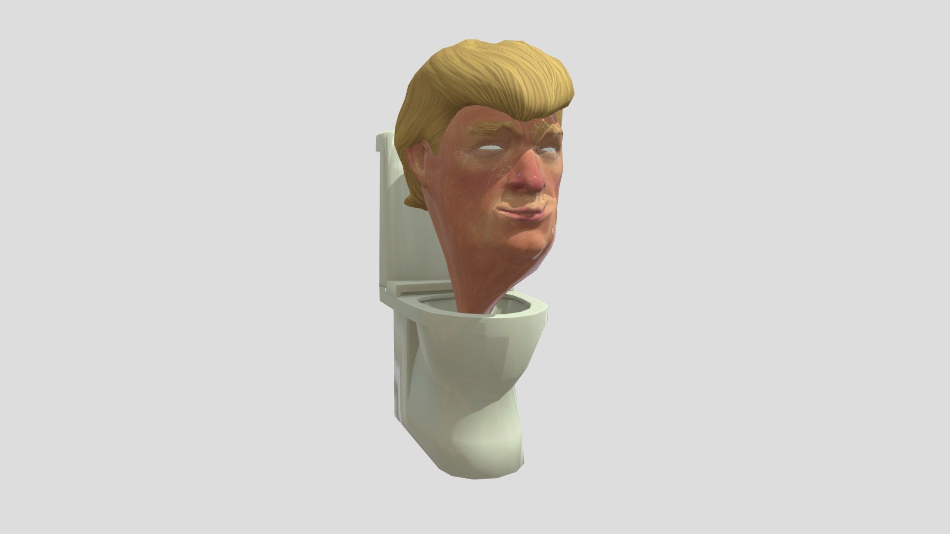 Donald trump watching skibidi toilet