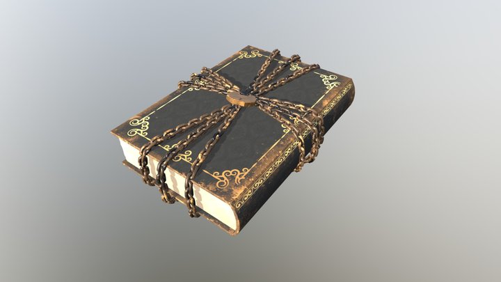 Antique Book In Chains ( locked Content ) 3D Model