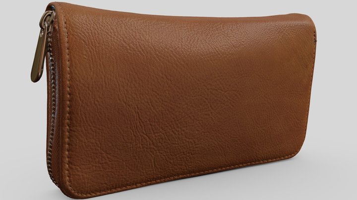 Scan: Women's Leather Wallet 3D Model