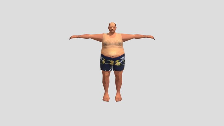 White Male Old Beach-Skin