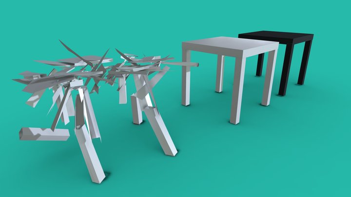 Destructable Table – Free 3D Model STL