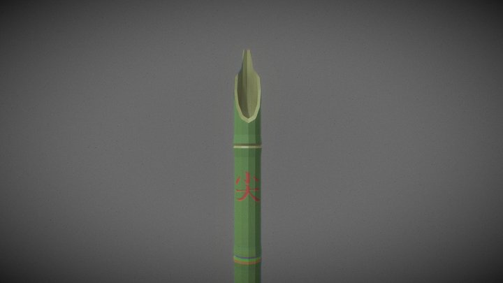 Bamboo Spear(low poly)Ready to game 3D Model