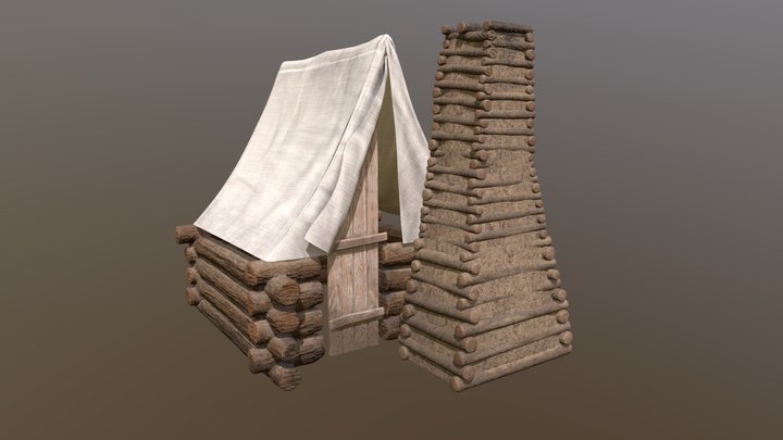 Fort McAllister Soldier Dwelling 3D Model