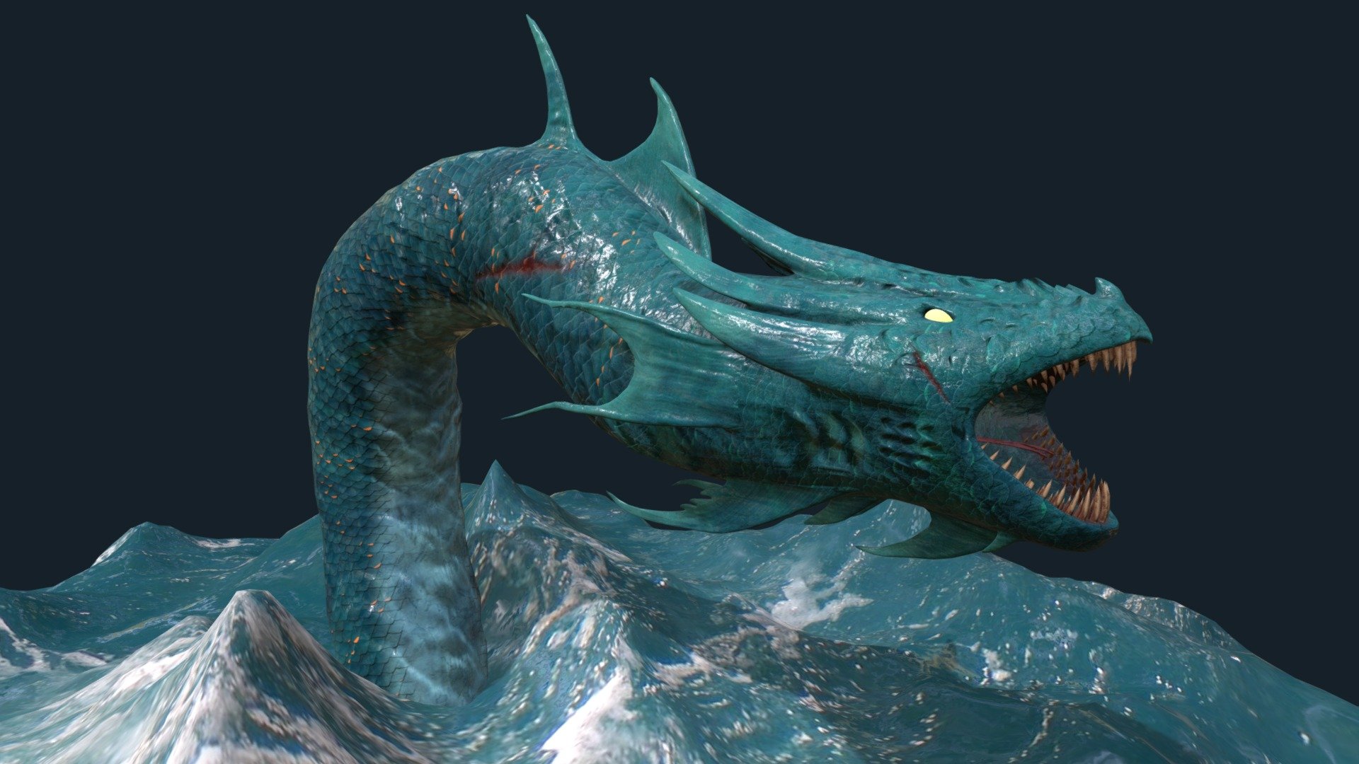 Leviathan Sea Dragon 3d Model By Arthalis Arthalis 4584d8b