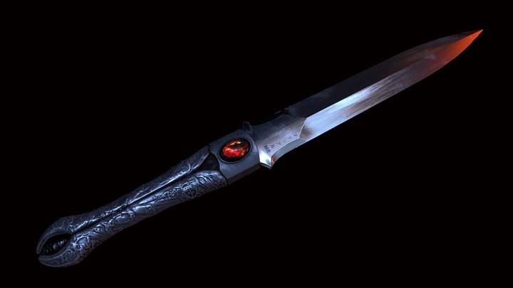 Ornate Vampire Dagger 3D Model
