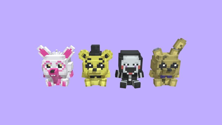 FNAF MINECRAFT PLUSHIES V2 3D Model