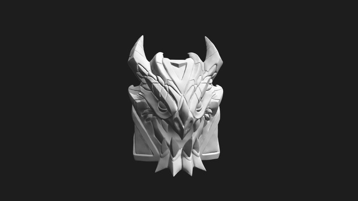 Braum Dragon Slayer Shield 3D Model