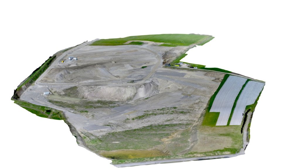 Kiesgrube Gutenswil GoPro GCP Simplified 3d Mesh