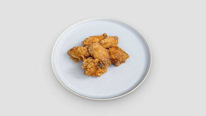 Fried chiken wings 3D Model