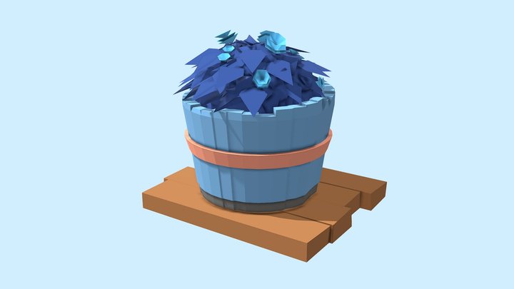 Stylized Flower Pot 3D Model