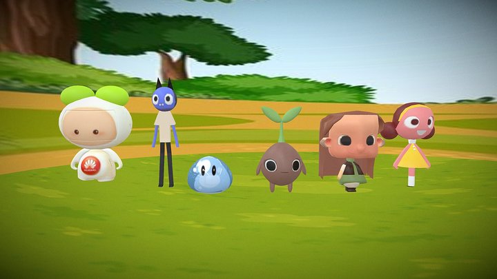 Cute Stylized Cartoon Character Pack | 2d – Free 3D Model STL