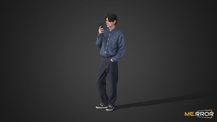 Game-Ready Asian Man Scan_Posed 9 3D Model