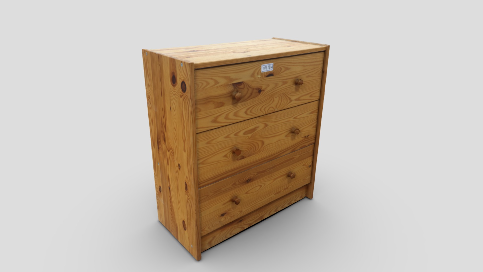 3D model Cabinet - This is a 3D model of the Cabinet. The 3D model is about a wooden cabinet with drawers.