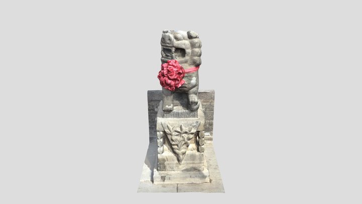大同东南邑关帝庙石狮 2023-02-05 3D Model
