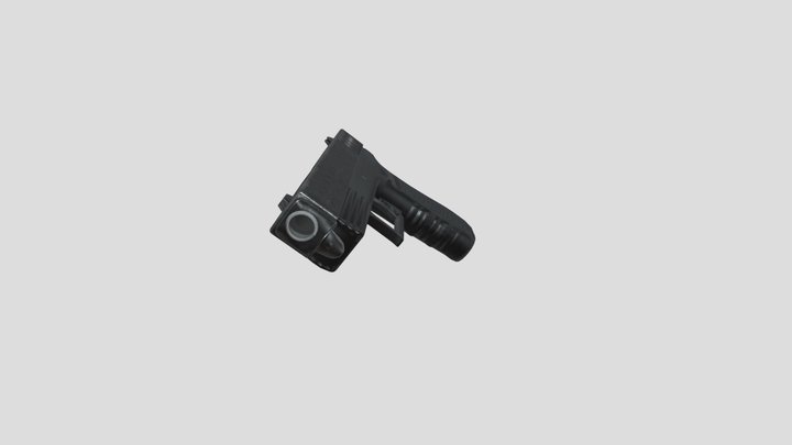 realistic pistol black 3D Model