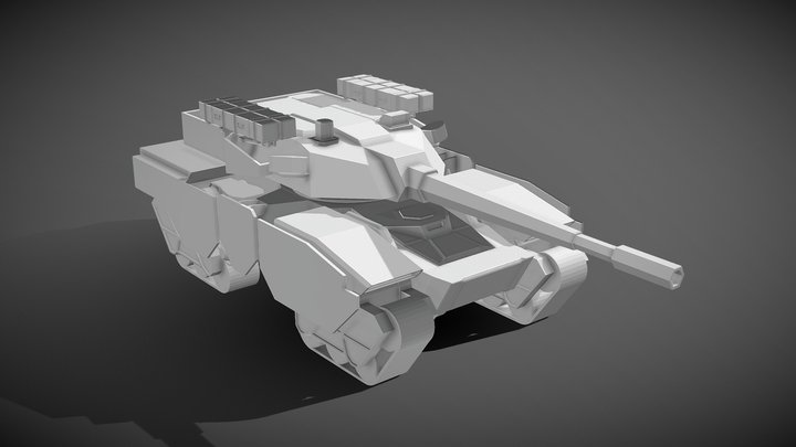 [OD] Experimental Moblie Tank Unit (WIP) 3D Model