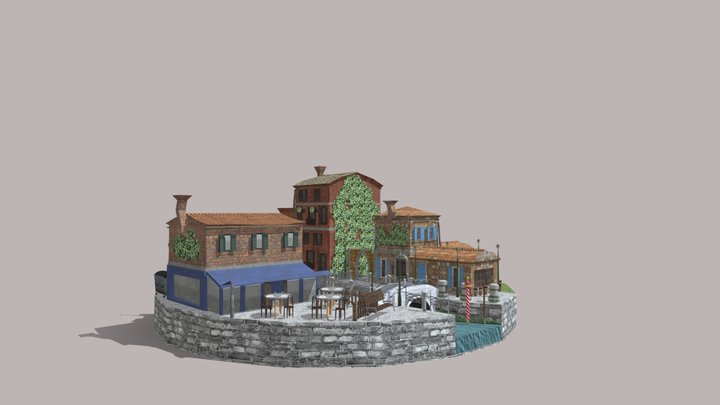 City Scene Venice 3D Model