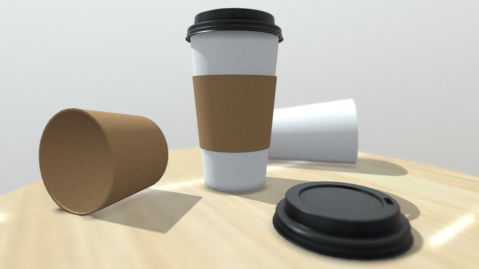 3D model Coffee Mockup - This is a 3D model of the Coffee Mockup. The 3D model is about a roll of toilet paper.