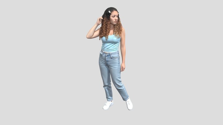 Turquoise Leopard-Print Tank Top Look – Modèle 3D gratuit STL