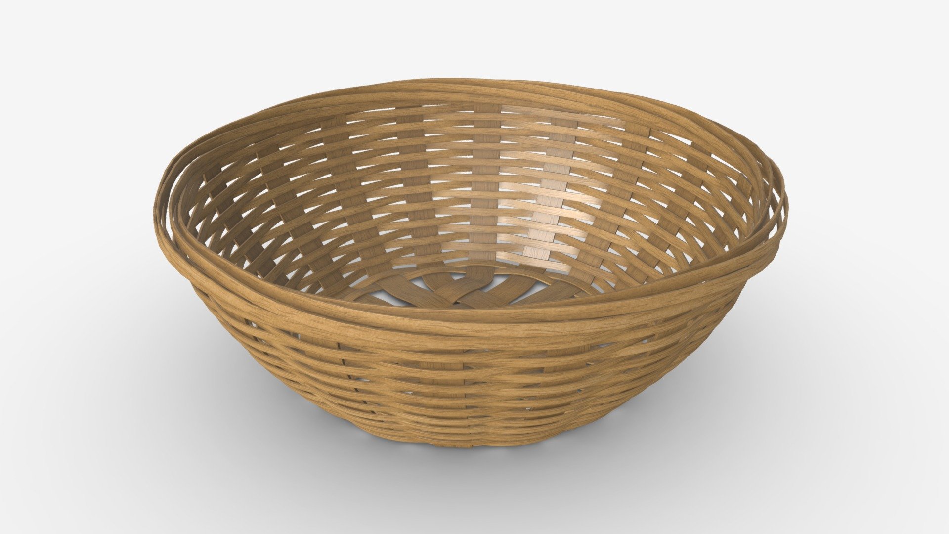 Wicker basket with clipping path 2 brown light