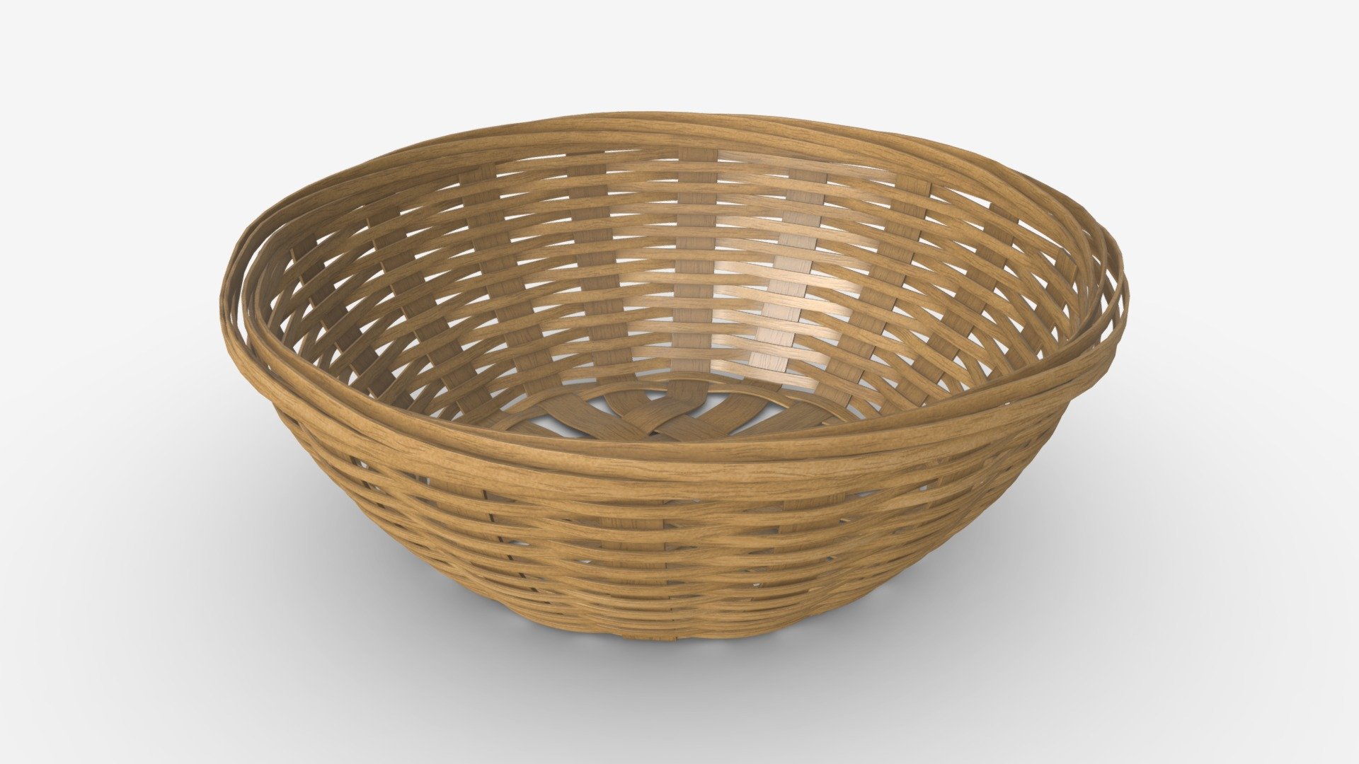 Wicker basket with clipping path 2 brown light - Buy Royalty Free 3D ...