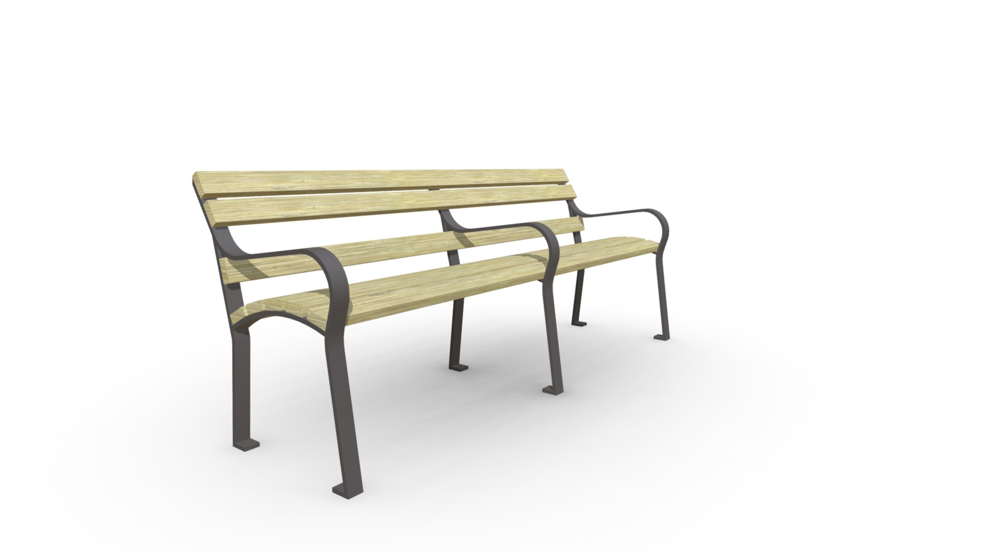 3D model SC-09.2,0 - This is a 3D model of the SC-09.2,0. The 3D model is about a wooden bench with a white background.